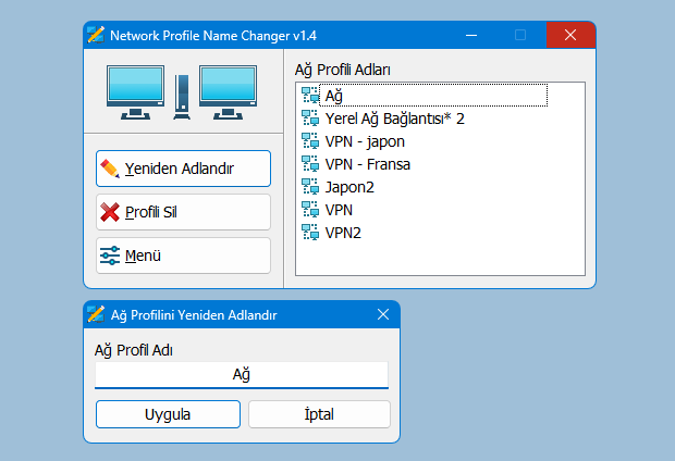 Network Profile Name Changer