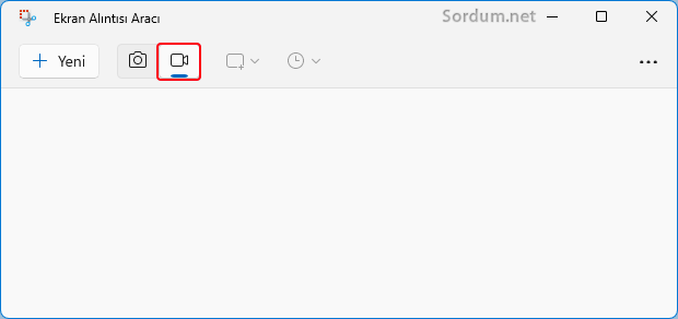 Ekran alıntısı aracı ile sesli video kaydı