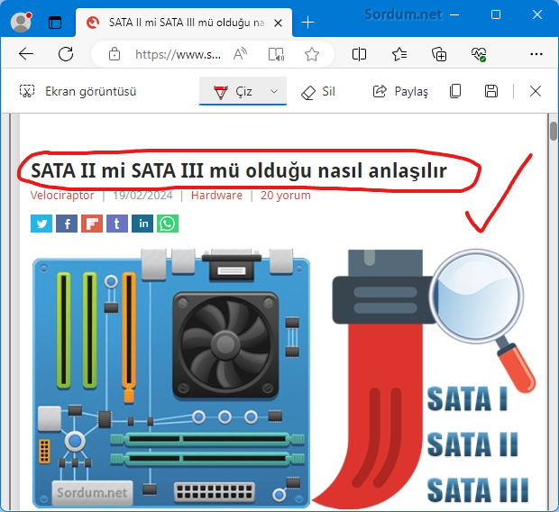 Microsoft EDGE işaretleme yapıldı