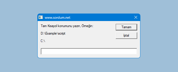 Dosya gezgini istediğim klasörü açsın