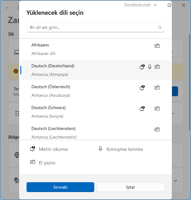 Windows a farklı bir dil ekleyelim