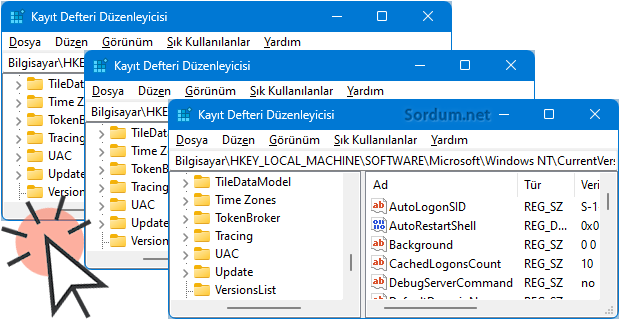 Birden fazla Regedit.exe açın