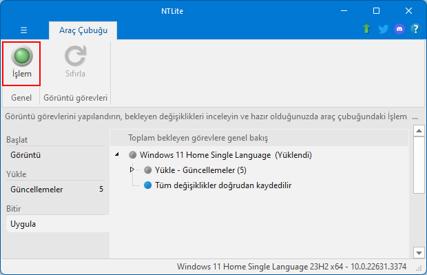 Ntlite export , create ISO