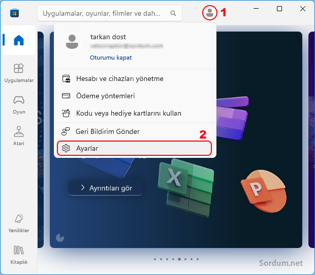 Microsoft Store Ayarlar