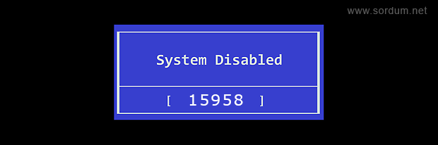 System disabled uyarı mesajı