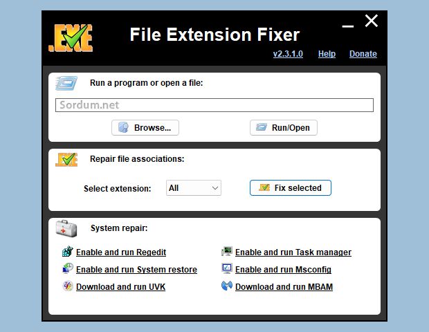 File extension fixer