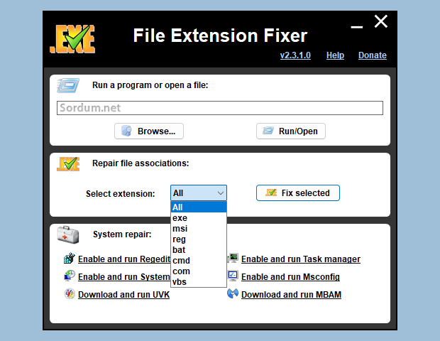 File extension fixer uzantılar