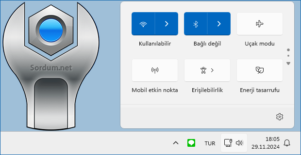 Windows 11 de Hızlı ayarlar nasıl düzenlenir