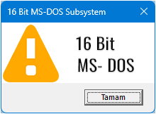 16 bit ms-dos hatası