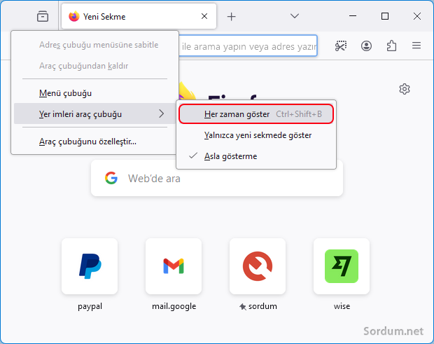 Firefox araç çubukları