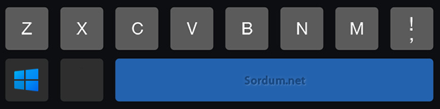 Windows ve boşluk tuşu